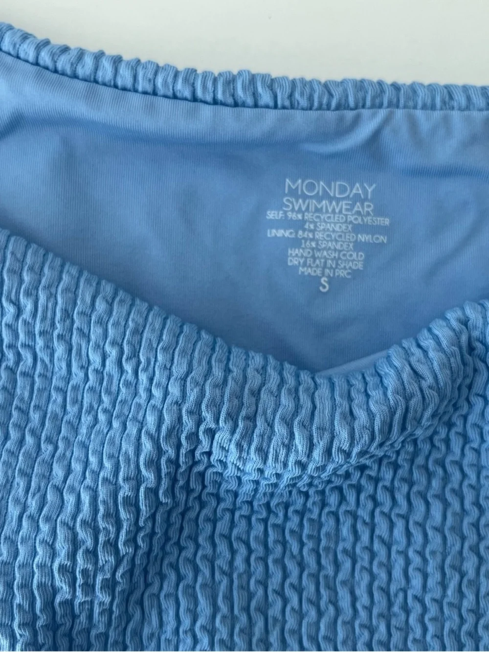 Monday Swimwear Blue Ribbed Bikini set - Picture 7 of 12